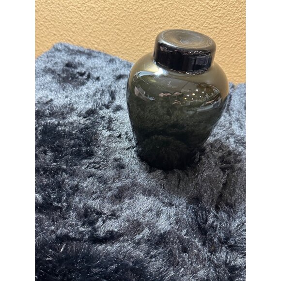 Vintage Smoky Grey Glass Vase With Rounded Design  Footed Base MCM - Picture 2 of 6